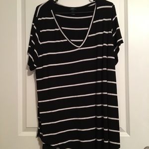 black and white striped shirt